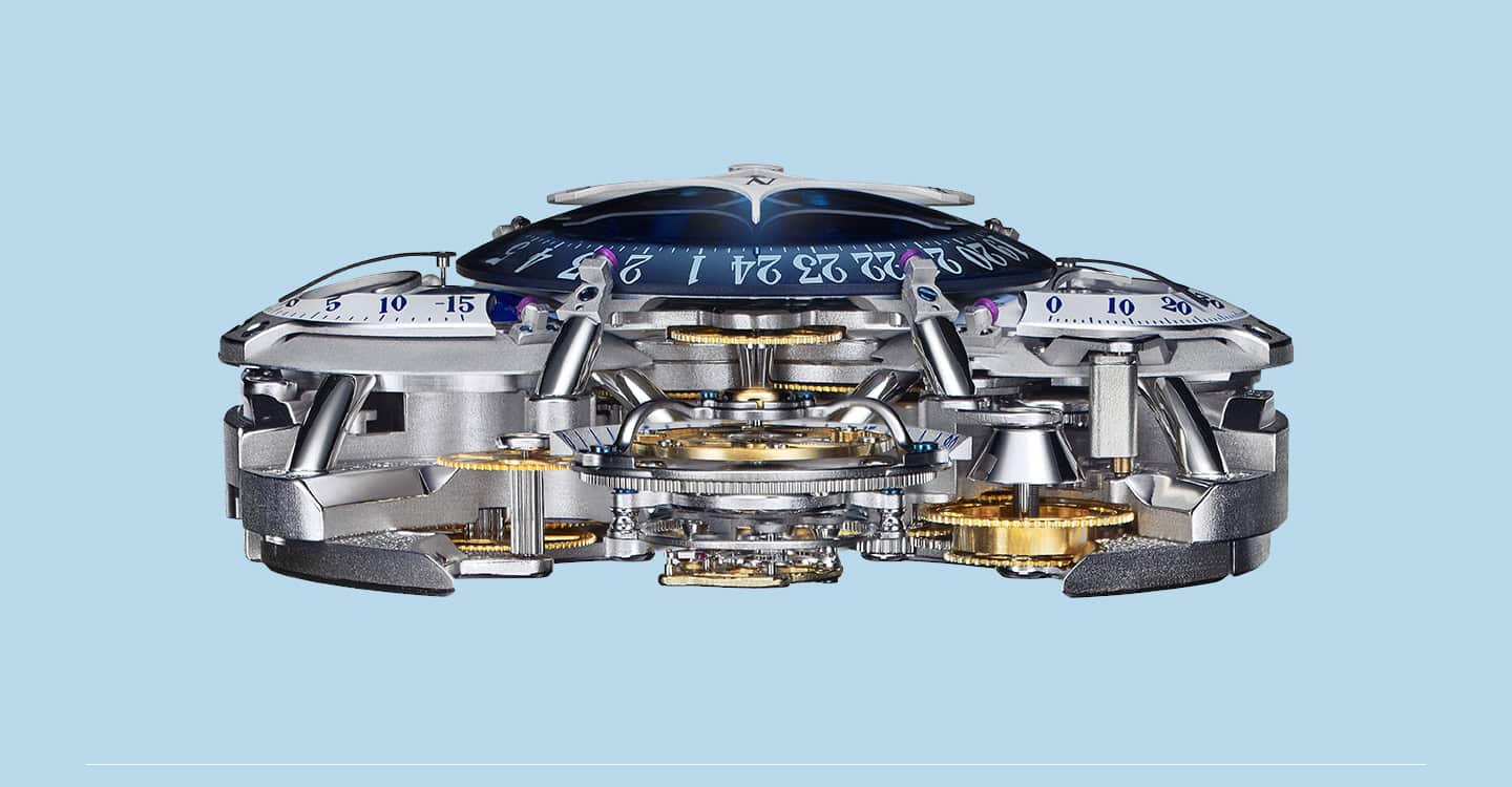 Precision engineering of a Bovet timepiece movement showcasing intricate mechanical components and c.
