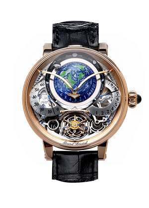 Exquisite Dimier timepiece with intricate celestial design and tourbillon feature.