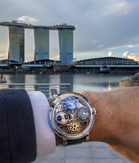 Luxurious Dimier timepiece with intricate complications and elegant design.