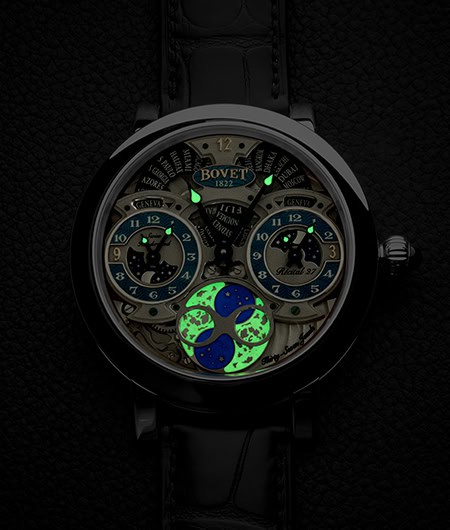 Exquisite Bovet timepiece with intricate dial and luminous details, from the Dimier - Récital 27 col.