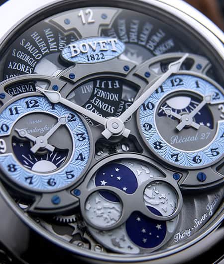 A stunning Dimier - Récital 27 timepiece showcasing intricate complications and celestial motifs.