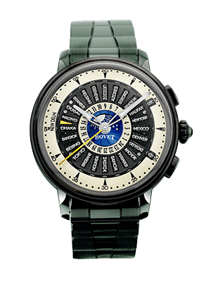 Exquisite Bovet Dimier Récital 30 timepiece with intricate dial design and multi-time zone display.
