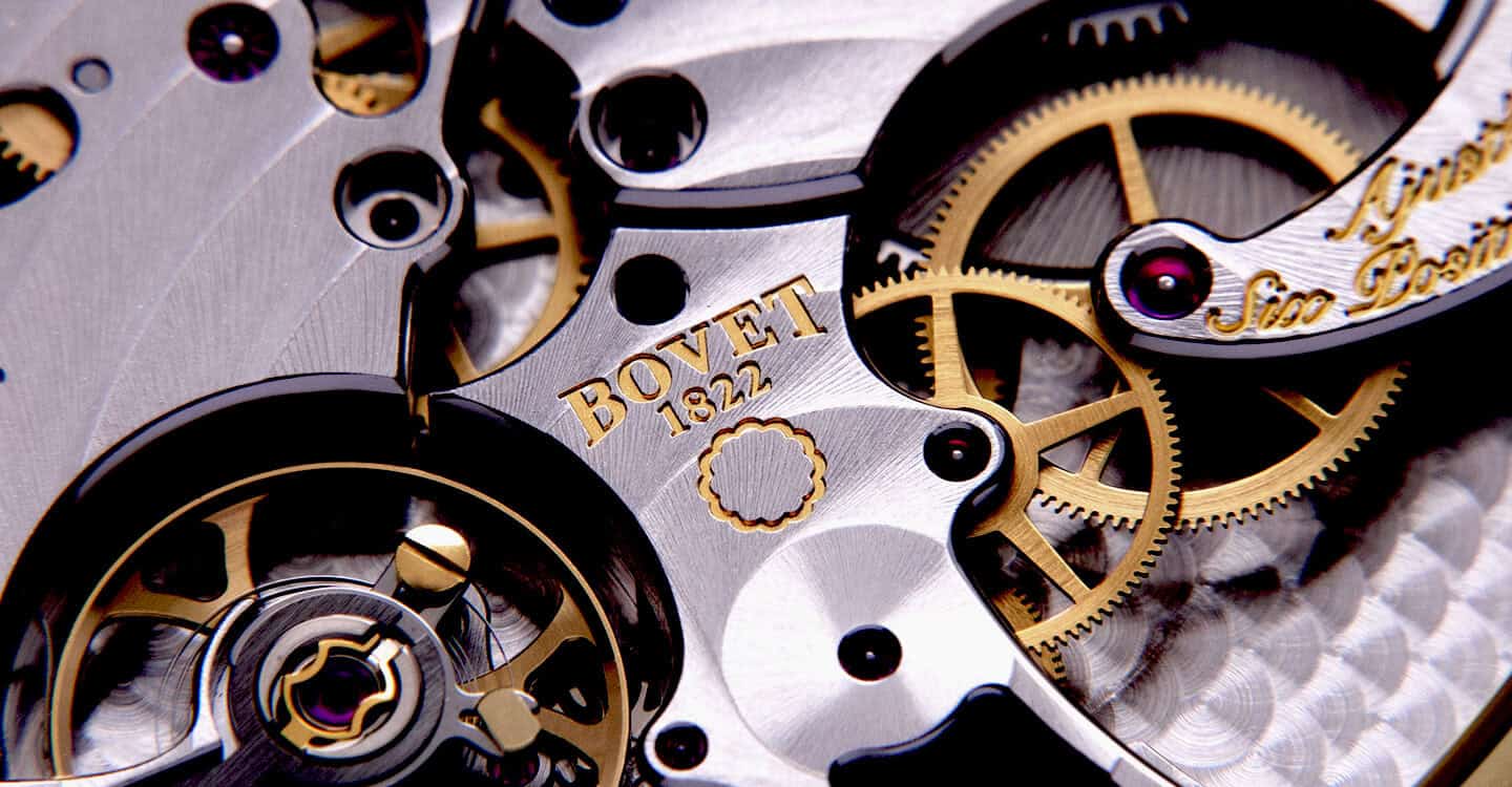 BOVET 1822 intricate mechanical movement showcasing craftsmanship and precision.