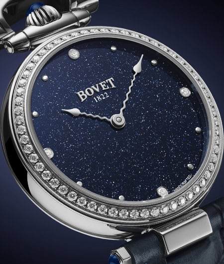 Elegant Bovet timepiece with a starry dial and diamond accents, perfect for Fleurier - Miss Audrey.