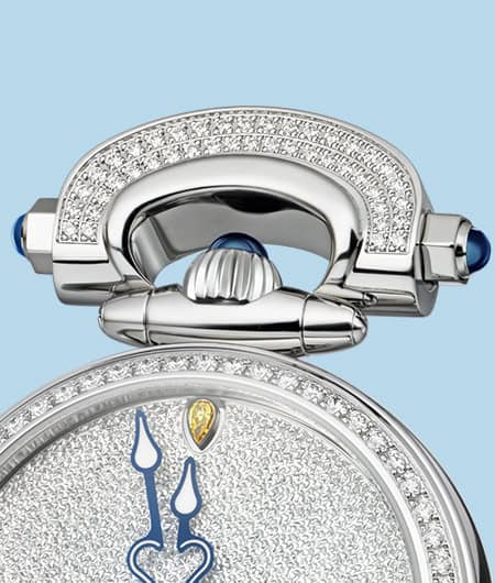 Luxurious Fleurier Miss Audrey timepiece with diamond accents and elegant design.