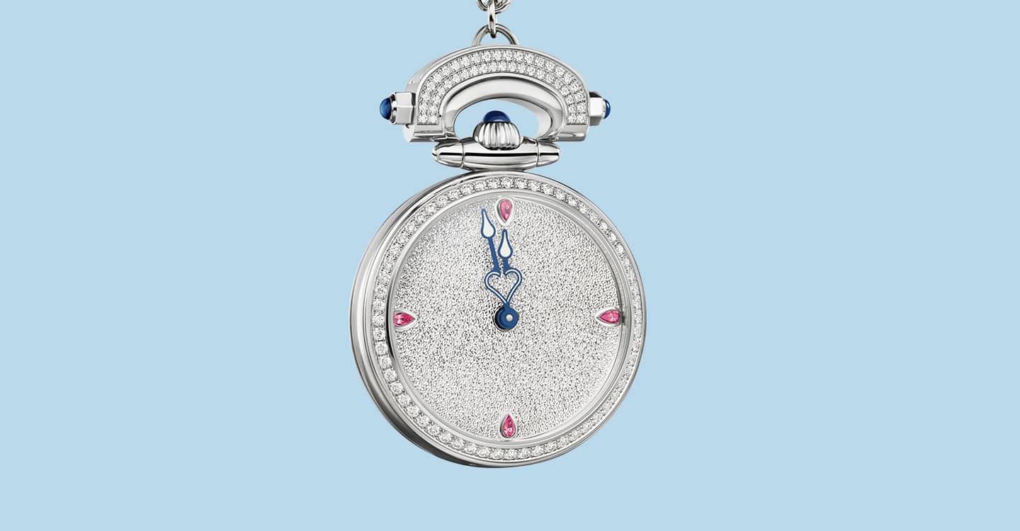 Elegant Bovet Fleurier Miss Audrey timepiece with diamond accents and intricate craftsmanship.