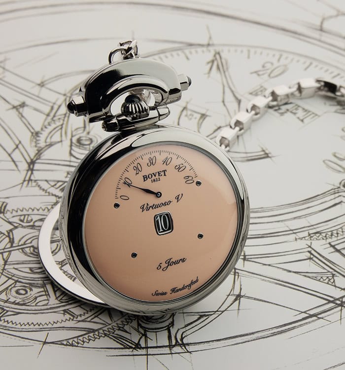 Elegant Bovet Fleurier Virtuoso V timepiece showcasing intricate craftsmanship and timeless design.