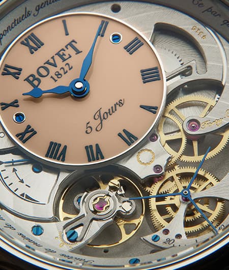 Exquisite Bovet Fleurier Virtuoso V timepiece showcasing intricate mechanical craftsmanship.