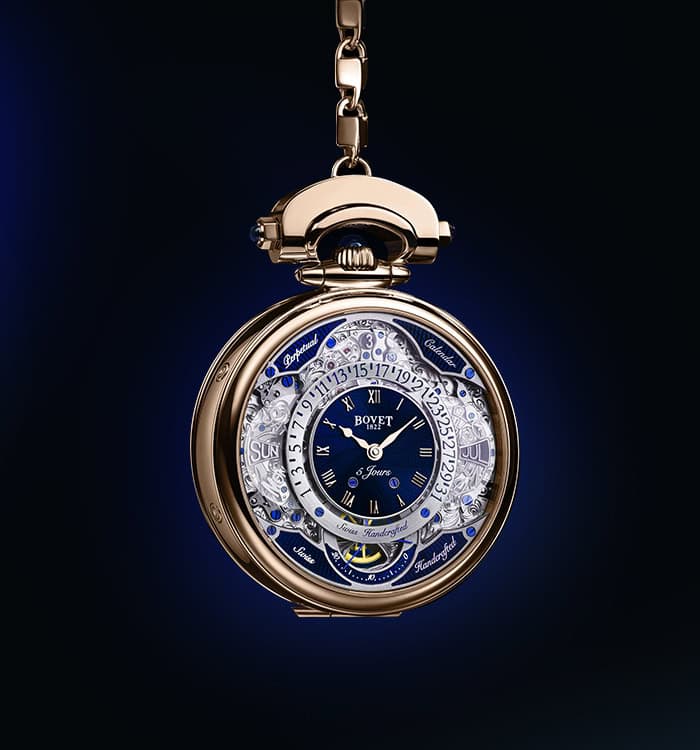 Exquisite Bovet Fleurier Virtuoso VII timepiece with intricate craftsmanship and luxurious gold fini.