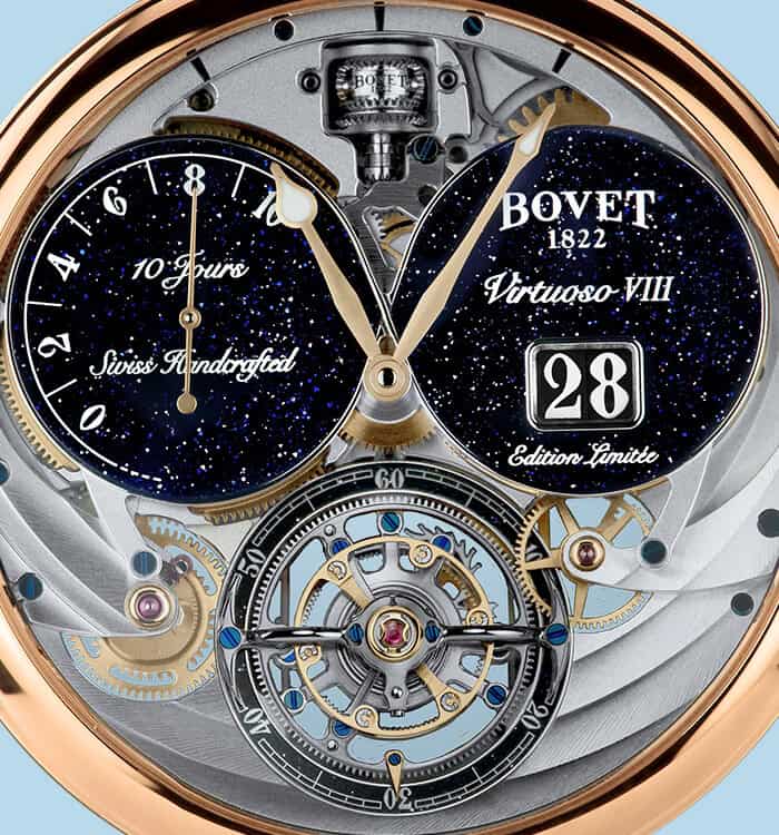 Luxurious Bovet Fleurier Virtuoso VIII timepiece showcasing intricate craftsmanship and celestial-in.