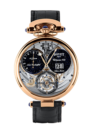 Luxurious Bovet Fleurier Virtuoso VIII timepiece with intricate craftsmanship.