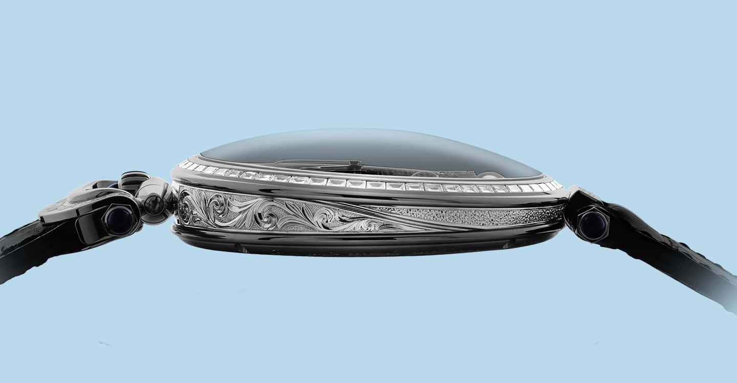 Elegant Fleurier Virtuoso XI timepiece with intricate engravings and sleek design.