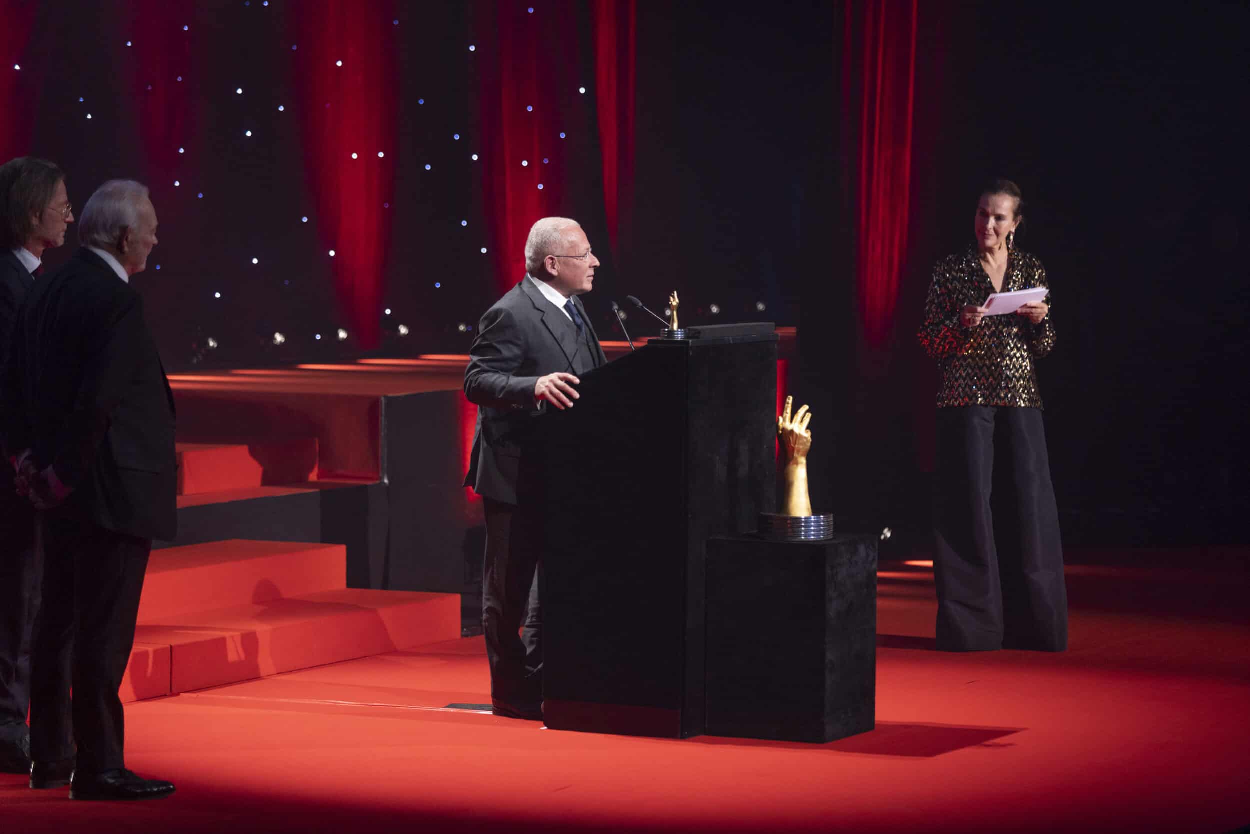 Bovet timepiece wins the 2024 GPHG Mechanical Exception Prize on stage.
