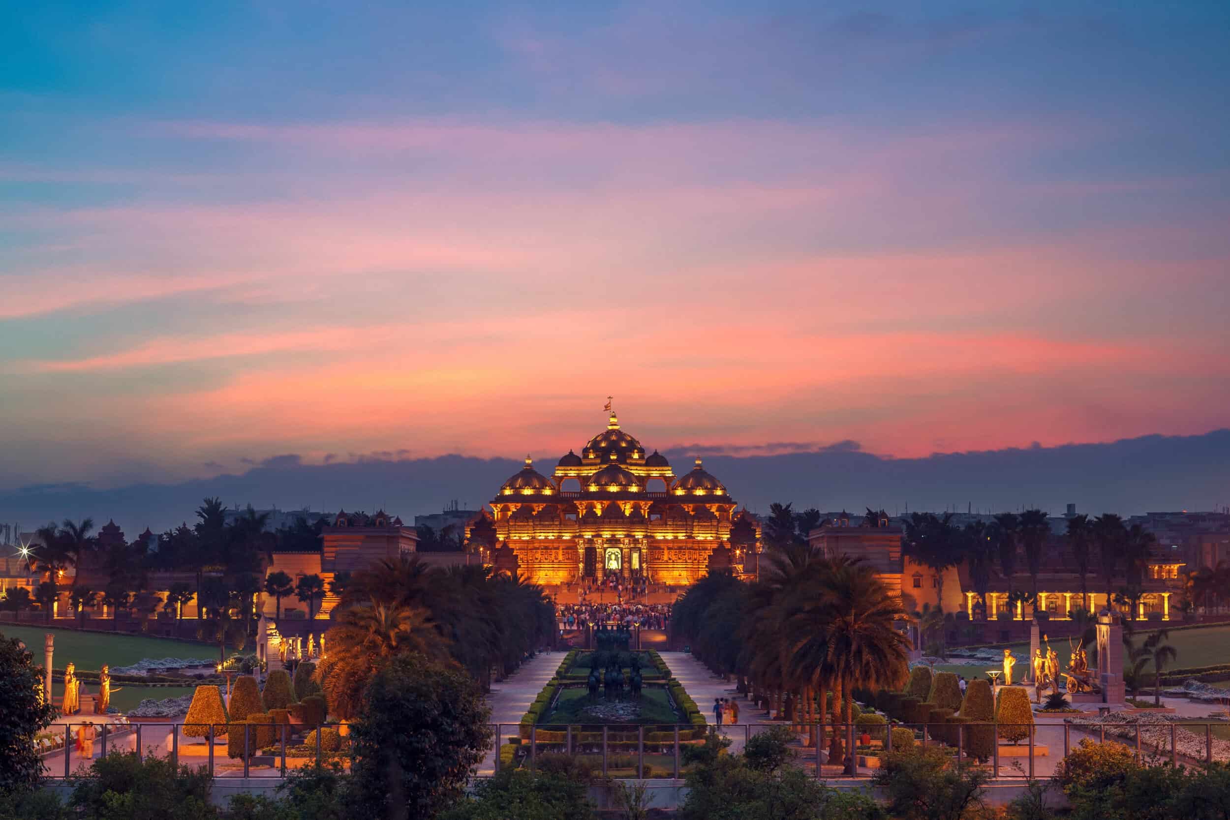 The majestic New Delhi palace.