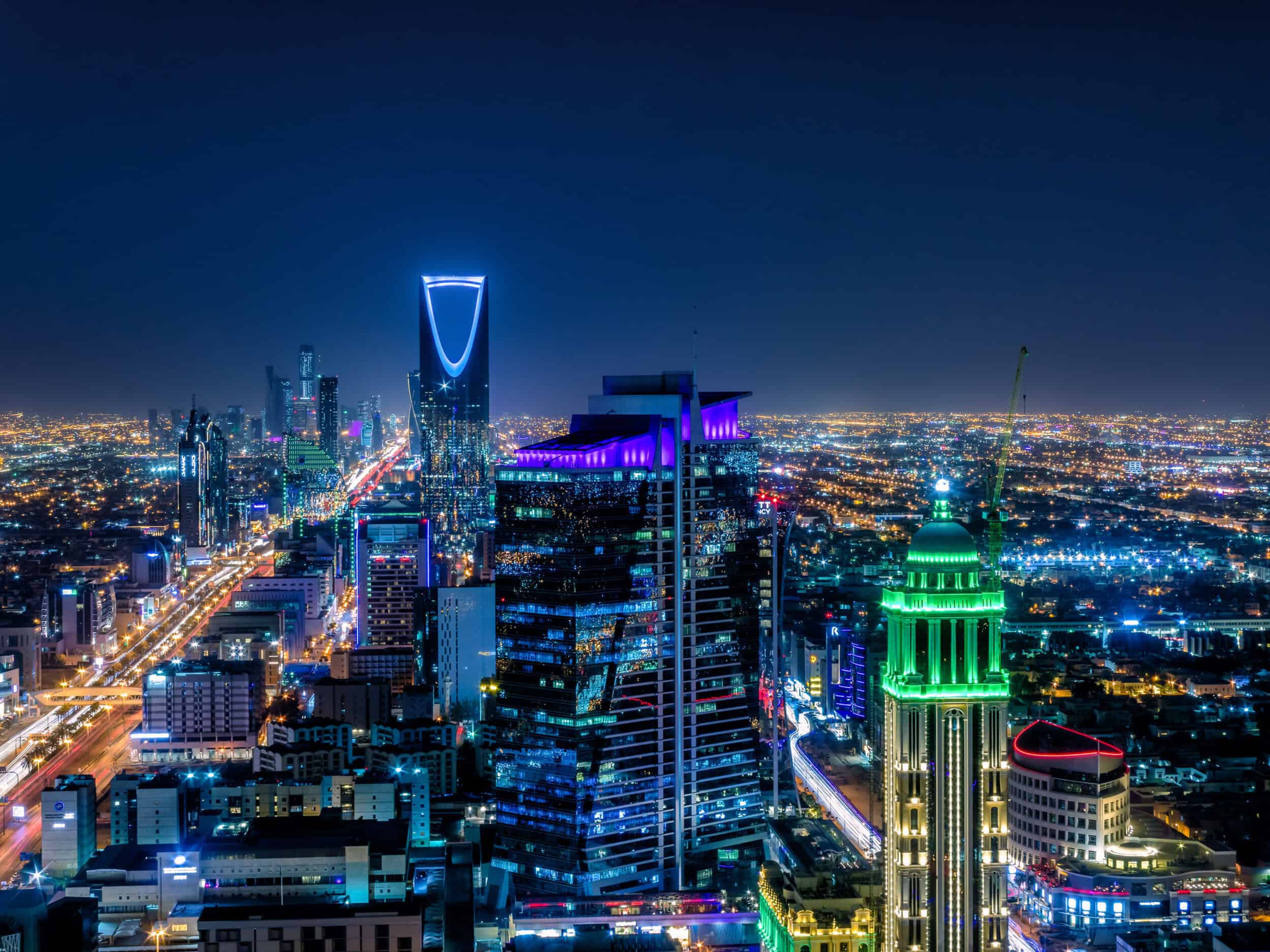 City at night, Kingdom of Saudi Arabia Landscape at night - Riyad