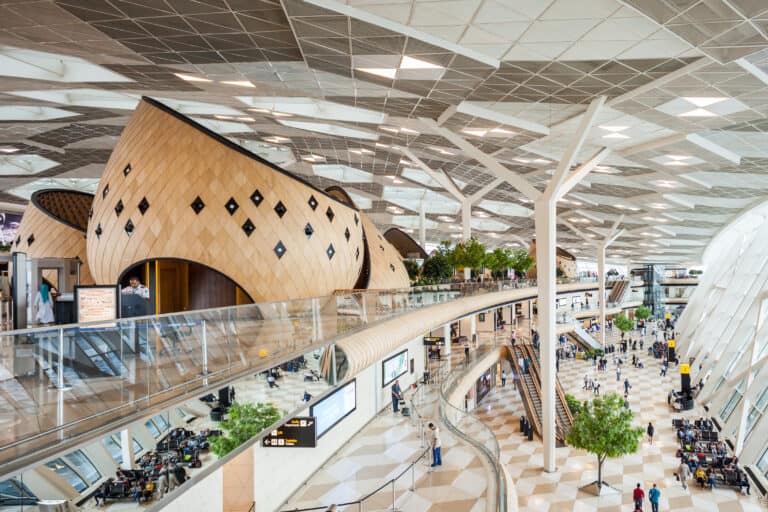 A detailed interior view of BAKU VIP Boutique at Heydar Aliyev International Airport, showcasing mod.