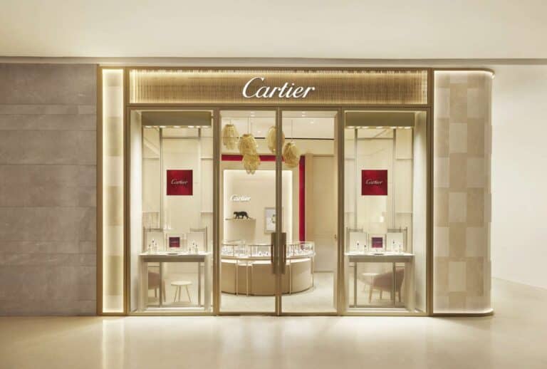Luxurious Bovet timepieces displayed at Cartier store in Central Embassy.