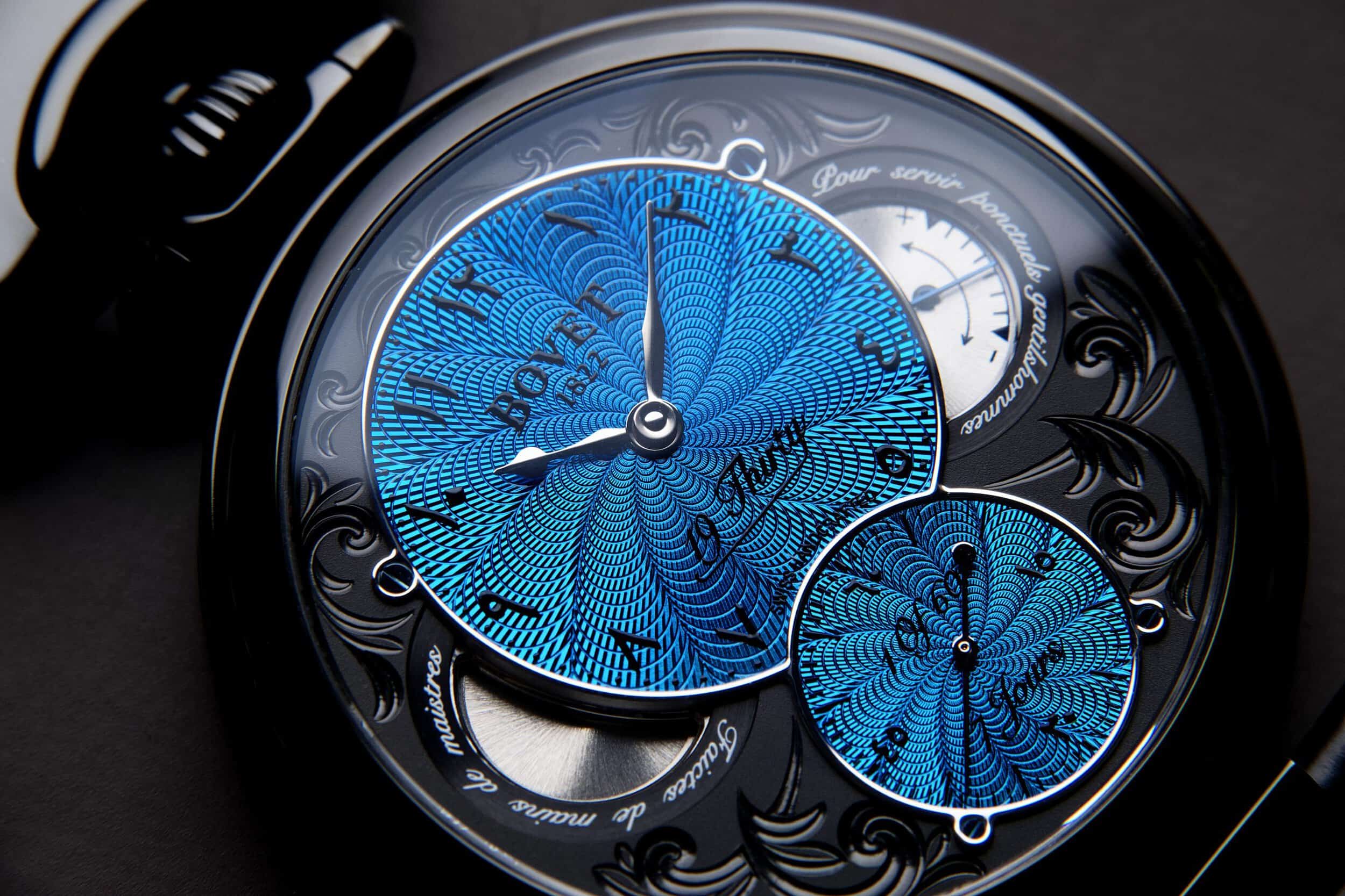 Exquisite Bovet timepiece with intricate blue dial and elegant design details.