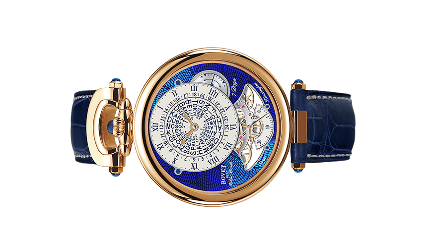 A stunning Bovet timepiece featuring intricate craftsmanship and luxurious design, perfect for colle.