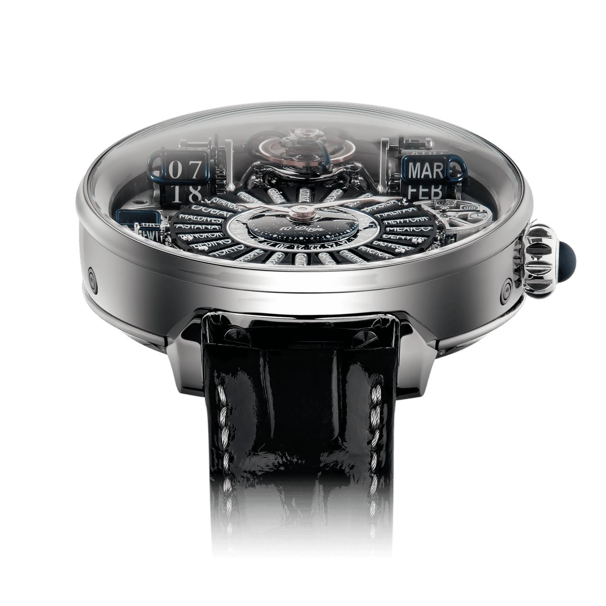 A stunning Bovet timepiece featuring intricate mechanics and a sleek design, awarded 