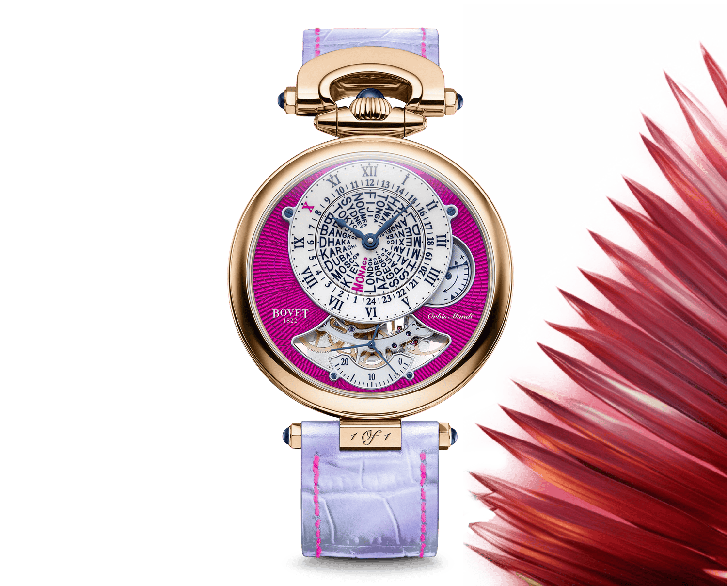 Luxurious Bovet timepiece with intricate dial and elegant design for ONLY WATCH event.