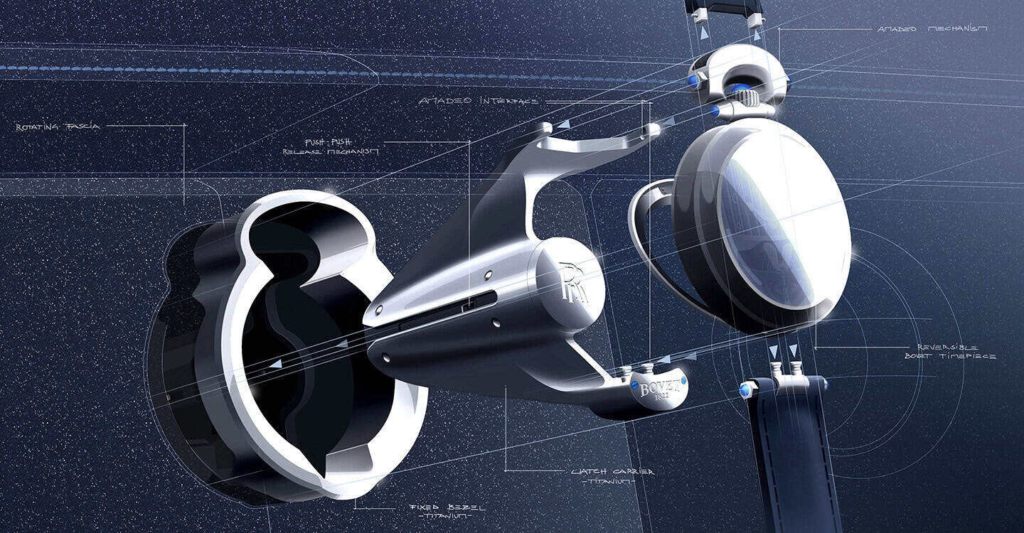 Precision engineering of a bespoke timepiece with intricate mechanical components.