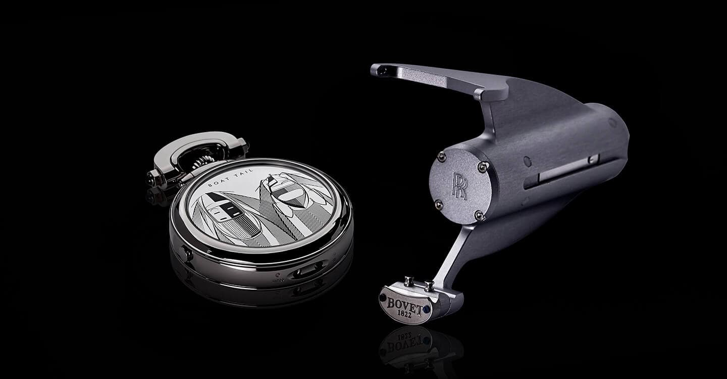 Luxurious Bovet timepiece with intricate craftsmanship and elegant design details.