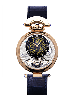Luxurious Bovet timepiece with intricate dial and elegant design, Fleurier - Orbis Mundi collection.
