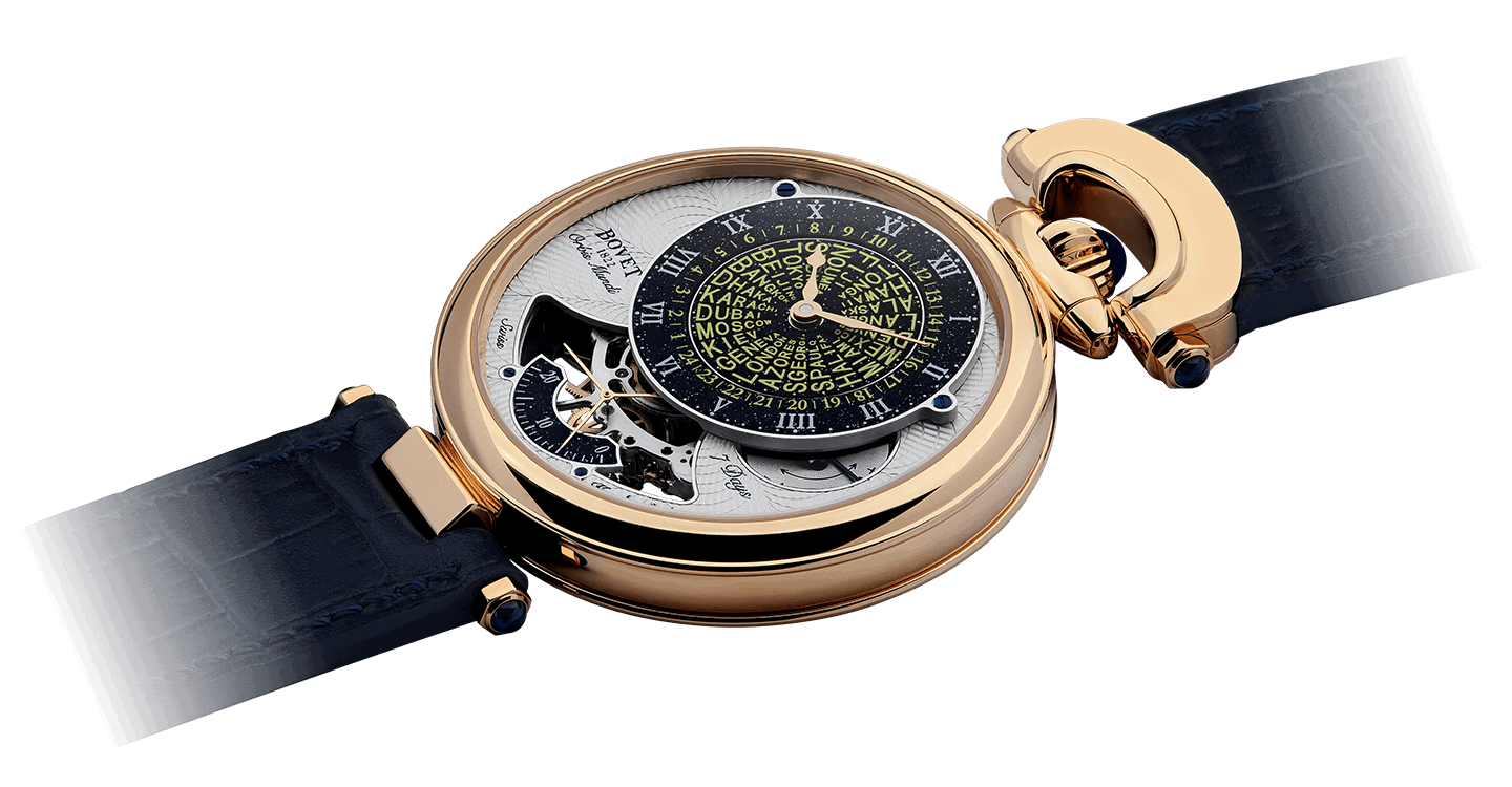 Luxurious Bovet timepiece with intricate dial and elegant design, crafted for connoisseurs.
